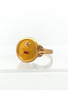 22k French Augis ring sz 6.75