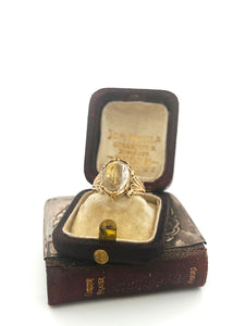Rutilated quartz ring